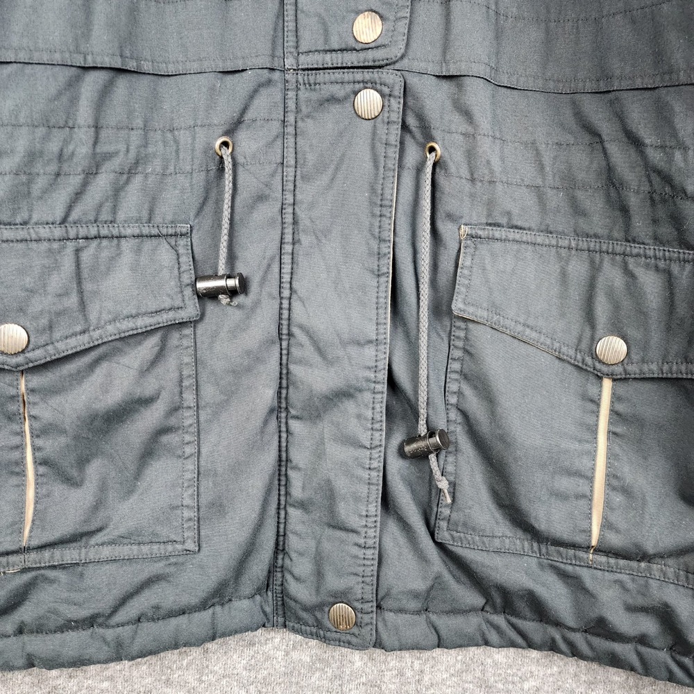 Learsi Parka Jacket Men 2X Black Hooded Quilted Lining Utility Workwear RN79443 - Picture 7 of 11